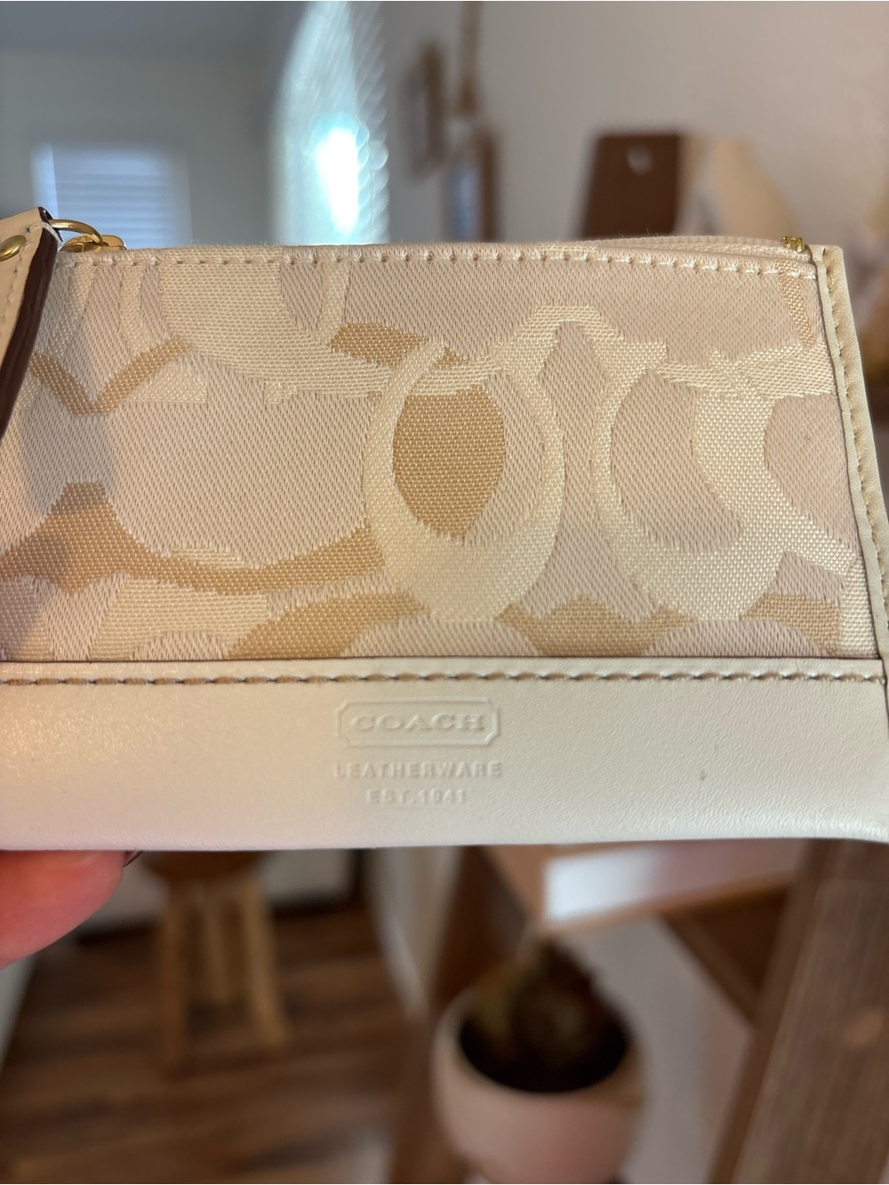 Vintage Coach Signature Jacquard Coin Purse Card Case - Picture 3 of 7